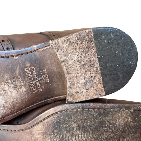 John Bakers Brown Leather Semi Brogue Double Monk Strap Shoes Mens 43.5 US 10 main image 7